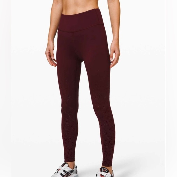 Lululemon Athletica Speed Wunder Mid-Rise Tight 28" *Speckle Shine Size 10 - Picture 1 of 7